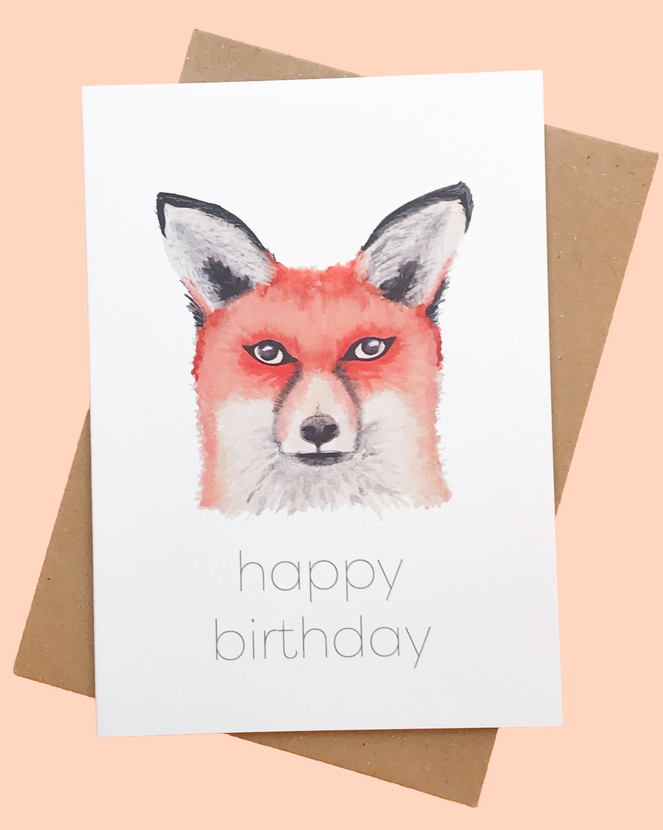 Happy Birthday Fox Greeting Card