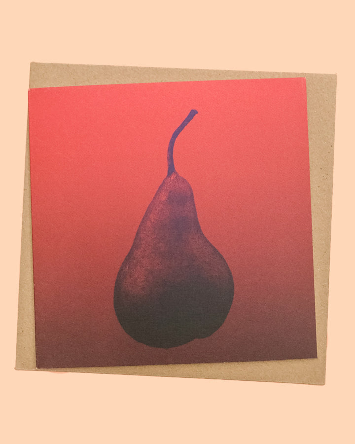 Red Pear Greeting Card