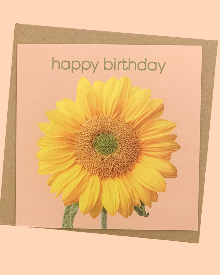 Happy Birthday Sunflower Greeting Card