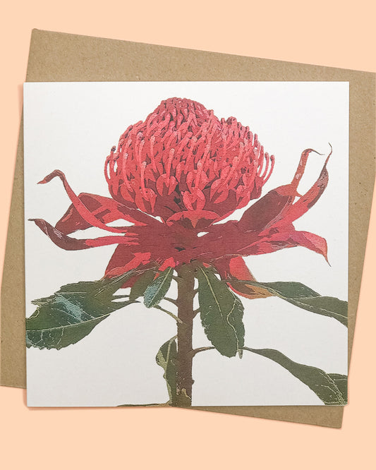 Waratah Greeting Card